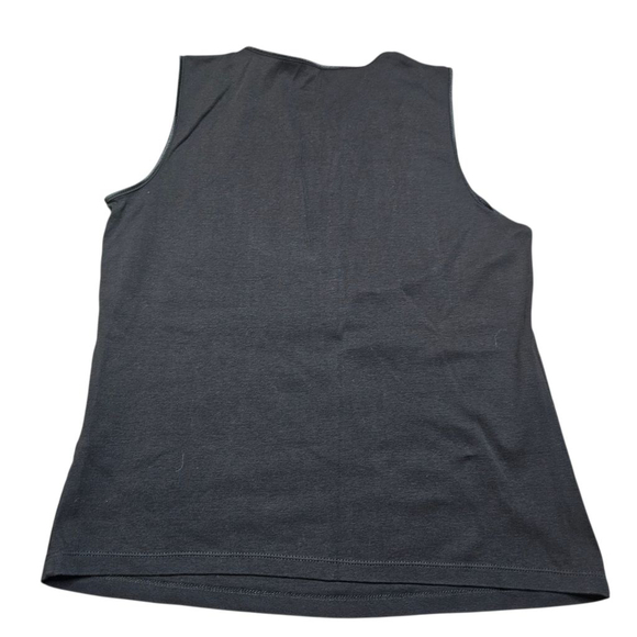 Christopher & Banks Layer Your Look Large Black Tank Top Sleeveless Cotton - Picture 3 of 4